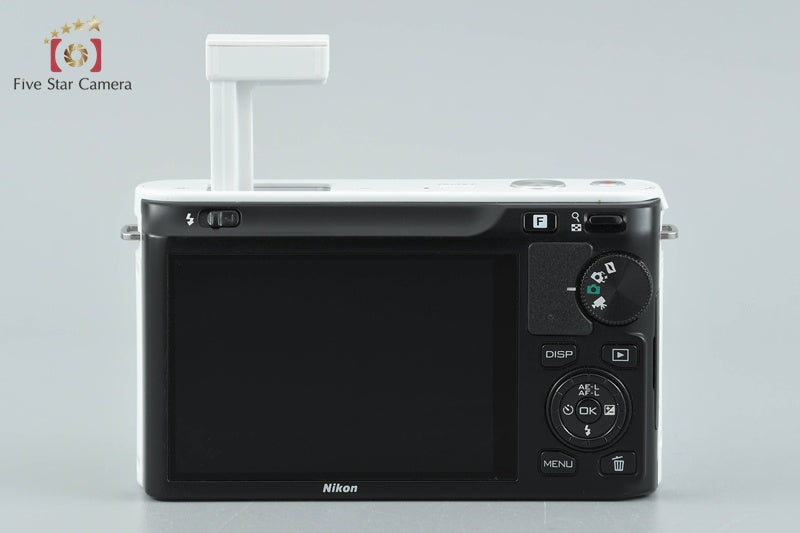 "Count 2,951" Nikon 1 J1 White 10.1 MP Digital Camera 10-30 30-110 Lenses