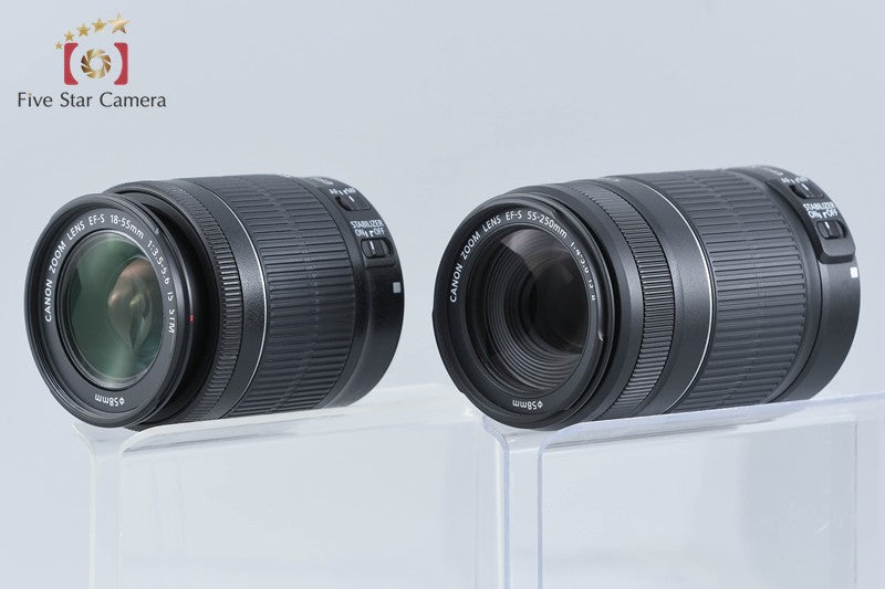 Canon EOS Kiss X7 / Rebel SL1 / 100D 18.0 MP 18-55 55-250 Lenses