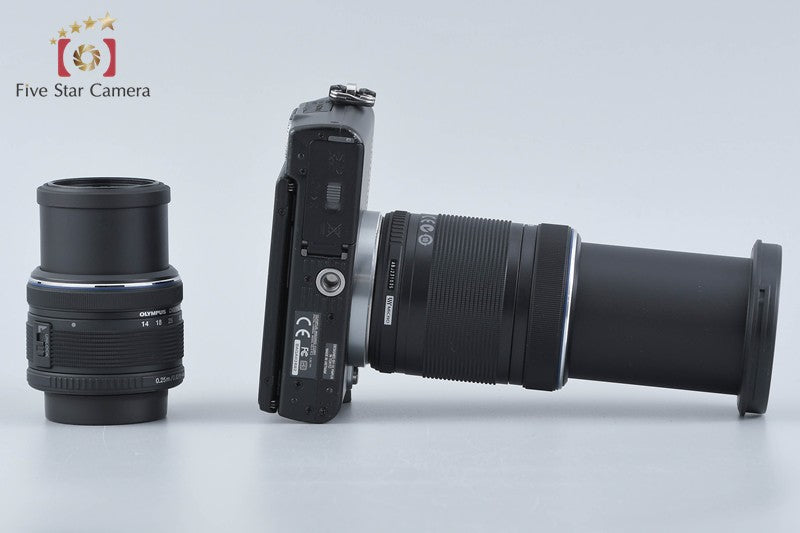 "Count 4,929" Olympus PEN Lite E-PL3 Black 12.3 MP 14-42 40-150 Lenses w/ Box