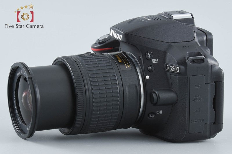 "Count 4,332" Nikon D5300 Black 24.2 MP DSLR Camera AF-P 18-55 VR Lens