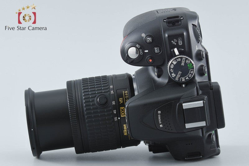 "Count 4,332" Nikon D5300 Black 24.2 MP DSLR Camera AF-P 18-55 VR Lens