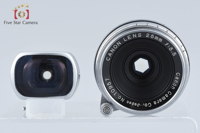 Canon 25mm f/3.5 Leica Thread Mount Lens w/ Viewfinder