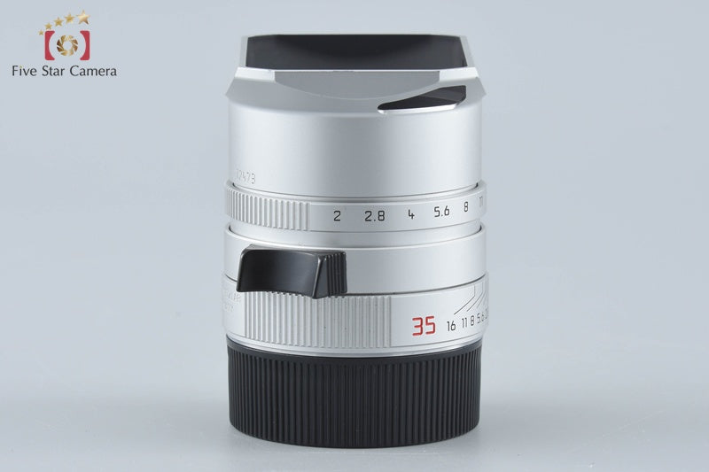 Leica SUMMICRON-M 35mm f/2 ASPH. E39 11674 Silver from Japan