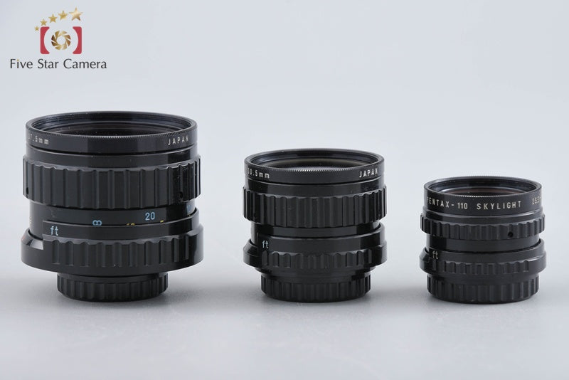 Pentax 110 18mm f/2.8 + 24mm f/2.8 + 50mm f/2.8
