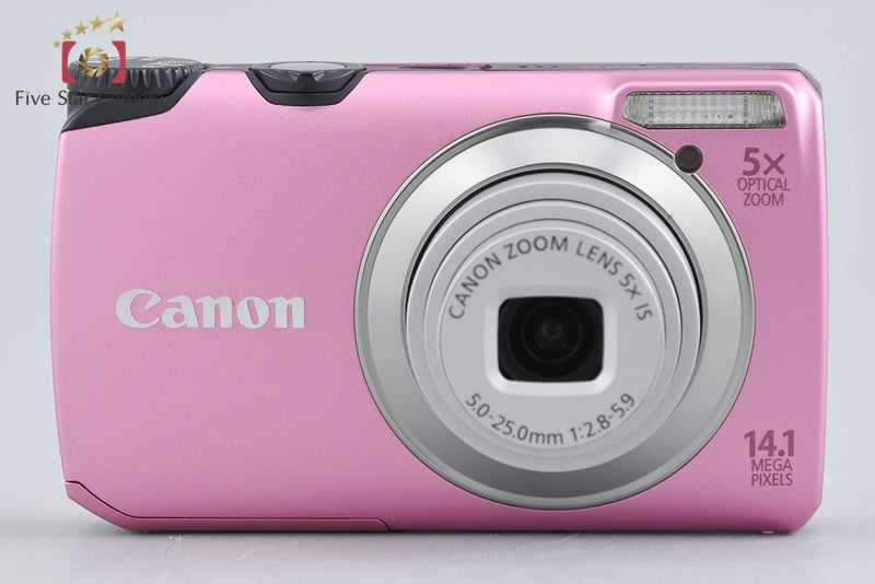 Canon PowerShot A3200 IS Pink 14.1 MP Digital Camera w/ Box