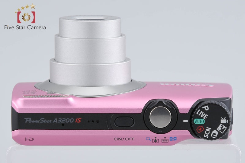 Canon PowerShot A3200 IS Pink 14.1 MP Digital Camera w/ Box