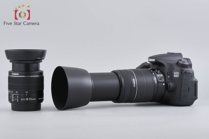 ”Shutter count 3,257" Canon EOS 60D 18.0 MP DSLR 18-55 55-250 Lenses