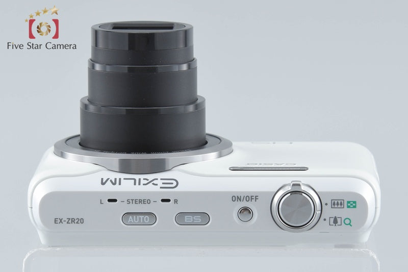 Casio HIGH SPEED EXILIM EX-ZR20 White 16.1 MP Digital Camera w/ Box