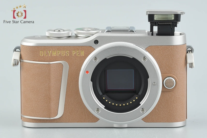 "Count 2,393" Olympus E-PL9 Brown 16.1 MP Mirrorless Camera 14-42 Lens
