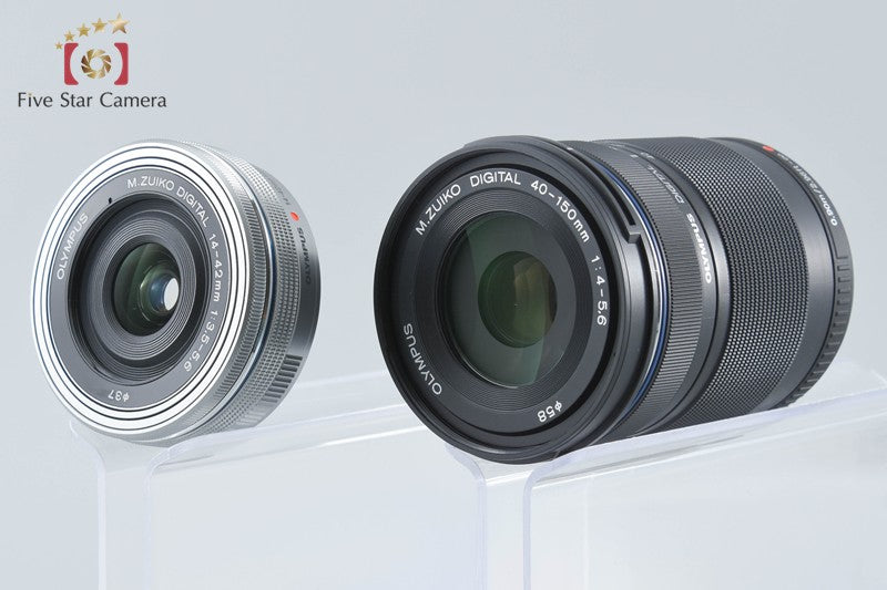 "Count 285" Olympus OM-D E-M10 Mark III Silver 16.1MP 14-42 40-150 Lenses w/ Box