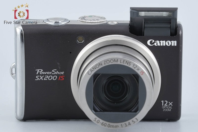 Canon PowerShot SX200 IS Warm Black 12.1 MP Digital Camera w/ Box