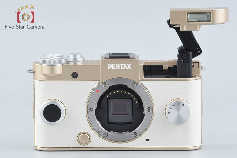 "Count 964" PENTAX Q-S1 Gold x Cream 12.4 MP Digital Mirrorless Camera 5-15 Lens