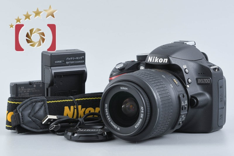 "Shutter count 4,830" Nikon D3200 Black 24.2 MP DSLR 18-55 VR Lens