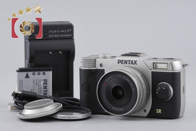 "Shutter count 2,963" PENTAX Q7 Silver 12.4 MP Digital Camera 8.5 Lens
