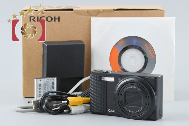"Shutter count 918" Ricoh CX3 Black 10.0 MP Digital Camera w/ Box