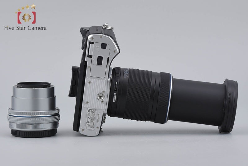"Count 1,527" Olympus OM-D E-M10 Mark III Silver 16.1 MP 14-42 40-150 EZ Lenses