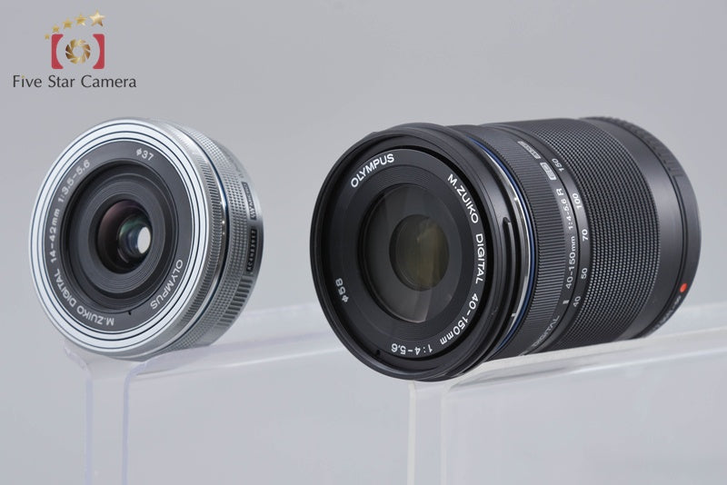 "Count 1,527" Olympus OM-D E-M10 Mark III Silver 16.1 MP 14-42 40-150 EZ Lenses