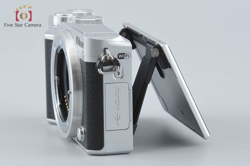 "Shutter count 1,172" Nikon 1 J5 Silver 20.8 MP Digital Mirrorless Camera Body