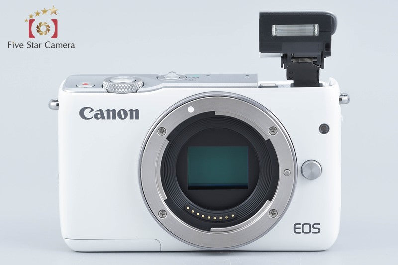 Canon EOS M10 White 18.0 MP Digital Mirrorless Camera 15-45 Lens