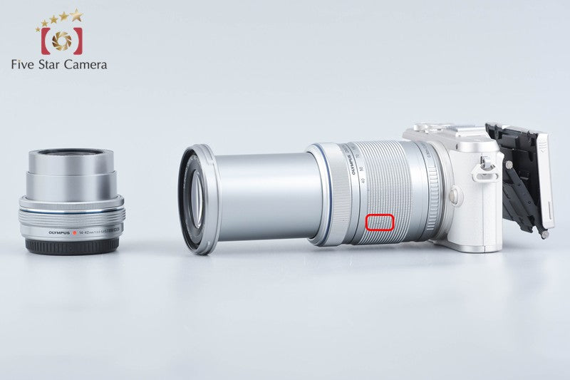Olympus PEN E-PL8 White 16.1 MP Digital Camera 14-42 40-150 Lenses