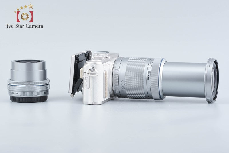 Olympus PEN E-PL8 White 16.1 MP Digital Camera 14-42 40-150 Lenses
