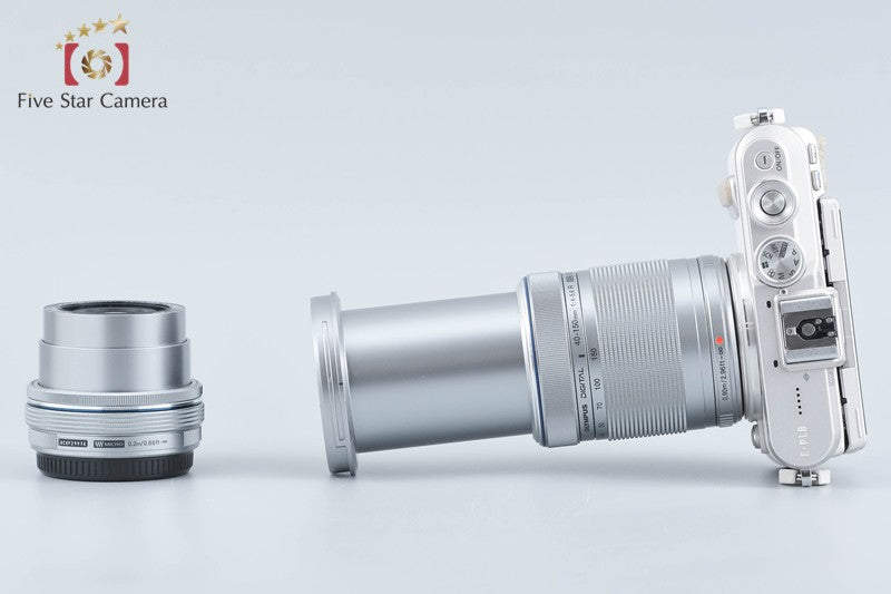 Olympus PEN E-PL8 White 16.1 MP Digital Camera 14-42 40-150 Lenses