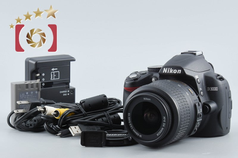 "Shutter count 256" Nikon D3000 10.2 MP DSLR 18-55 VR Lens