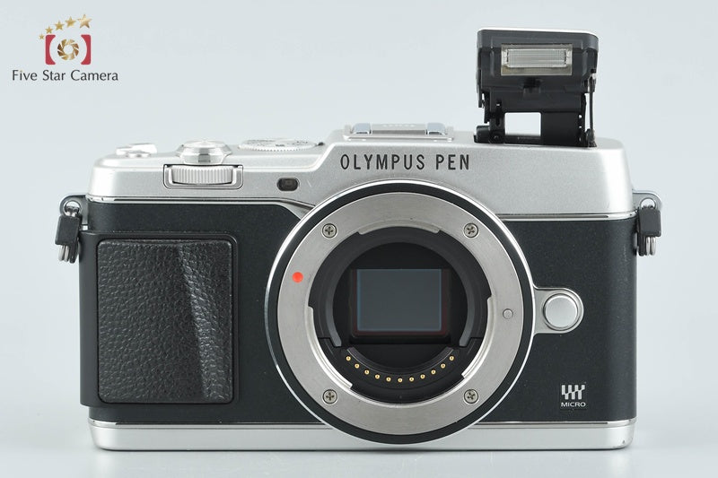 Olympus PEN E-P5 Silver 16.1MP 14-42 Lens + VF-4 Viewfinder w/ Box from Japan