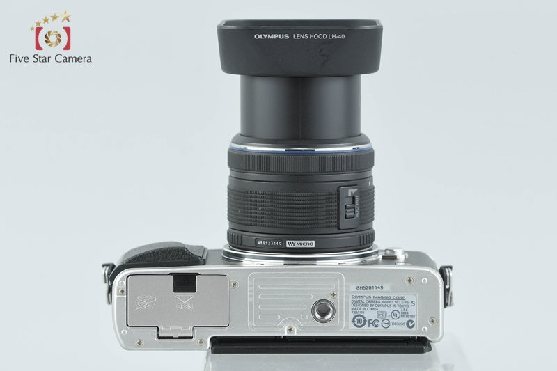 Olympus PEN E-P5 Silver 16.1MP 14-42 Lens + VF-4 Viewfinder w/ Box from Japan