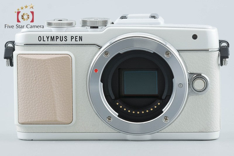 "Count 4,524" Olympus PEN Lite E-PL7 White 16.1 MP EZ 14-42 40-150 Lenses w/ Box