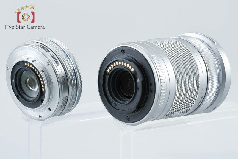 "Count 4,524" Olympus PEN Lite E-PL7 White 16.1 MP EZ 14-42 40-150 Lenses w/ Box
