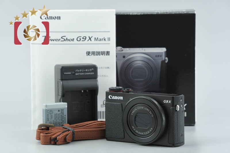 Canon PowerShot G9 X Mark II Black 20.1 MP Digital Camera w/ Box