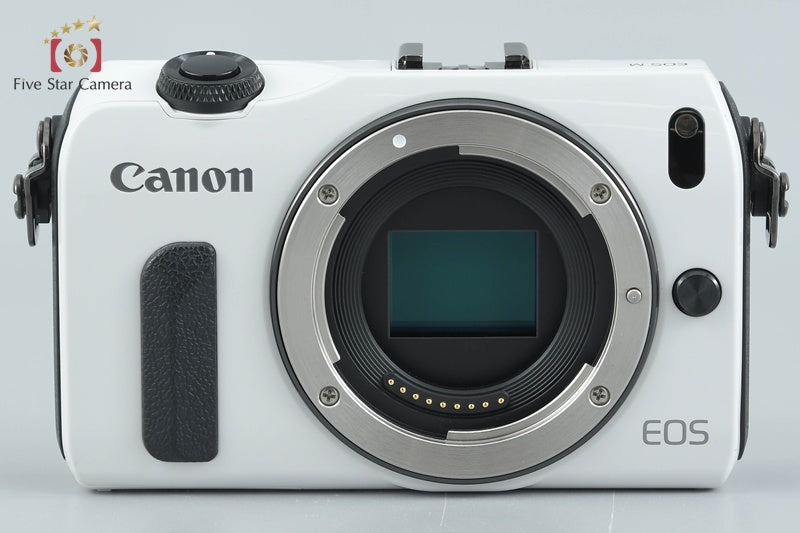 Canon EOS M White 18.0 MP Mirrorless Camera EF-M 18-55 IS STM Lens