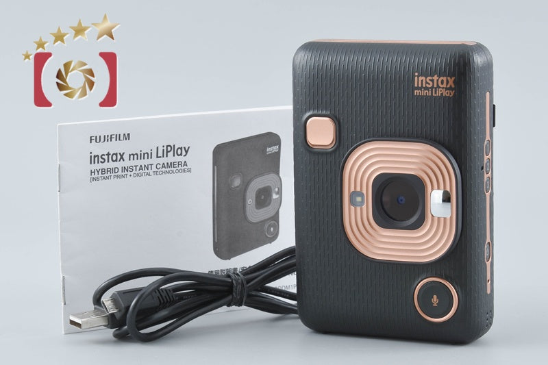 FUJIFILM Instax Mini LiPlay Elegant Black Instant Film Camera