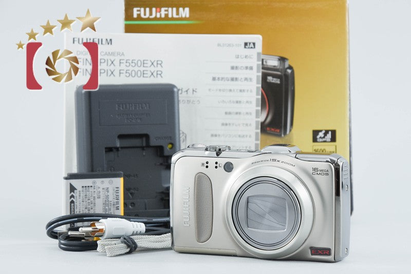 Fujifilm FinePix F550EXR Champagne Gold 16.0 MP Digital Camera w/ Box