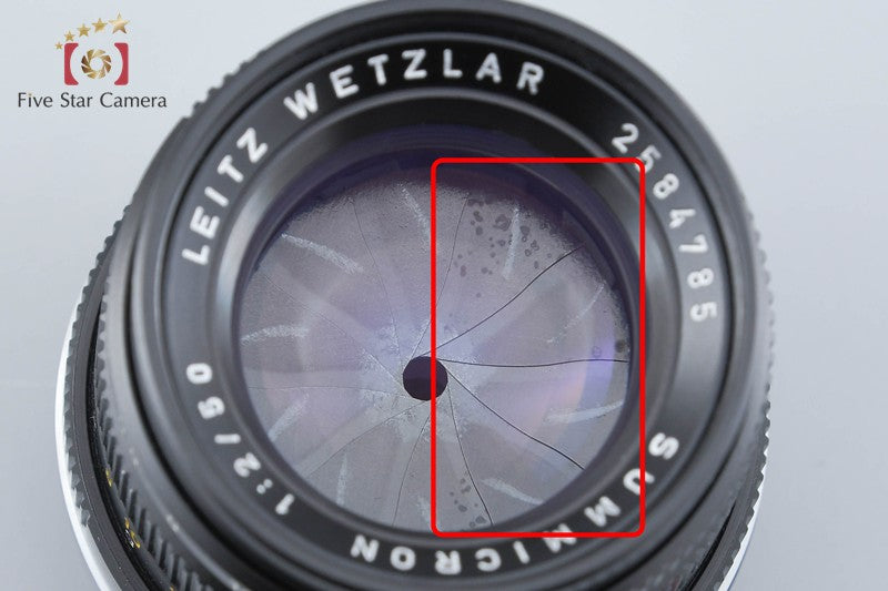 Leica Summicron 50mm f/2 2nd Leica M Mount 2026.08 Overhauled!!