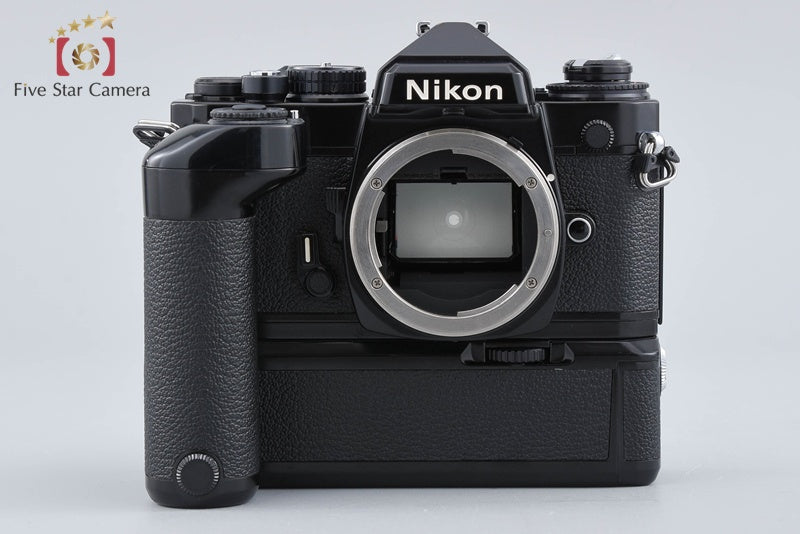 Nikon FE2 Black 35mm SLR Film Camera Body w/ MF-16 Data Back