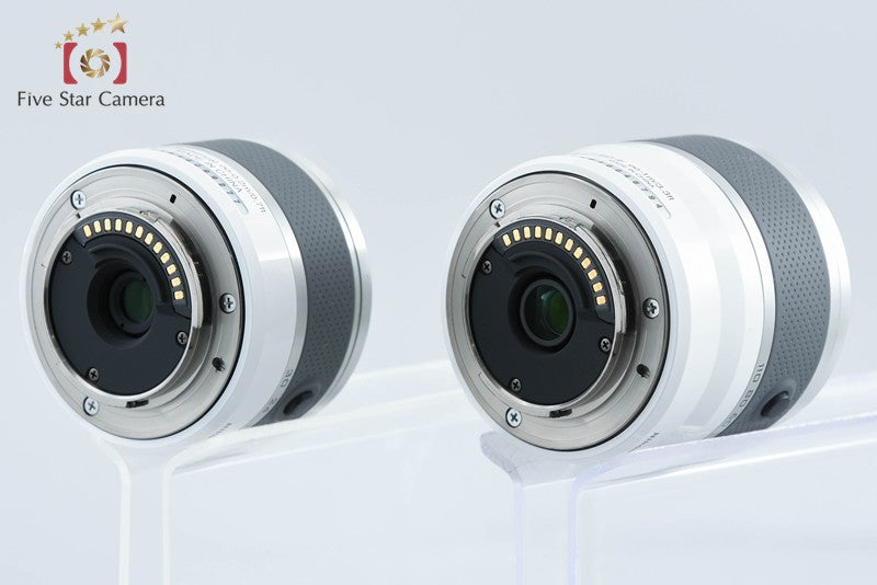 "Shutter count 671" Nikon 1 J1 White 10.1 MP Digital Camera 10-30 30-110 Lenses