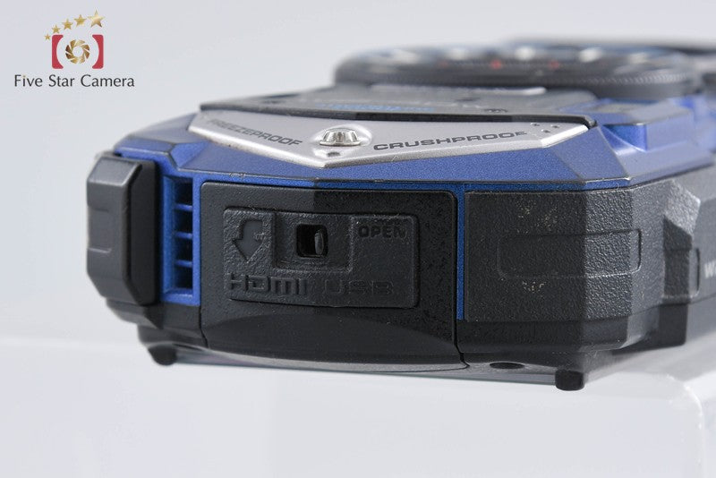 "Shutter count 2,216" Ricoh Pentax WG-40W Blue 16.0 MP Waterproof Action Camera
