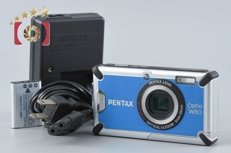 Pentax Optio W80 Azure Blue 12.1 MP Digital Camera