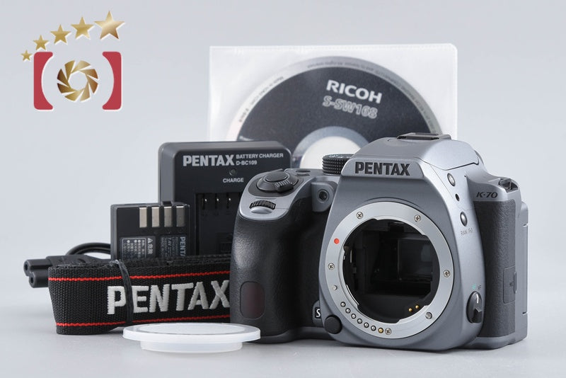 "Count 503" PENTAX K-70 Silky Silver 24.0 MP DSLR Camera Body