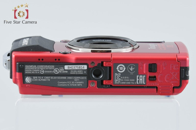 "Shutter count 7" Olympus STYLUS TG-4 Tough Red 16.0 MP Digital Camera