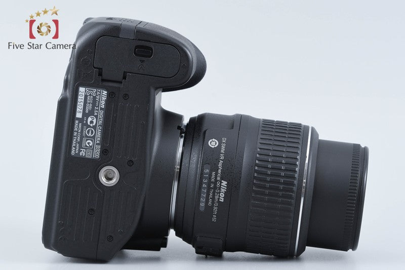 "Shutter count 2,975" Nikon D3200 Black 24.2 MP DSLR 18-55 VR Lens