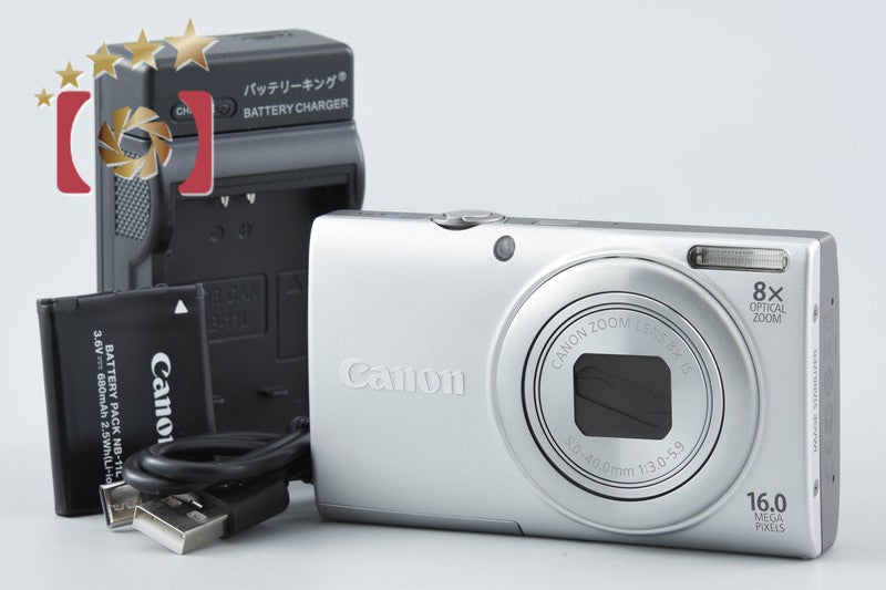 Canon PowerShot A4000 IS Silver 16.0 MP Digital Camera