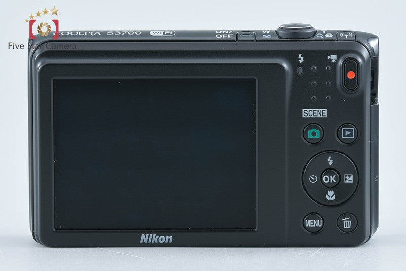 Nikon COOLPIX S3700 Black 20.1 MP Digital Camera w/ Box