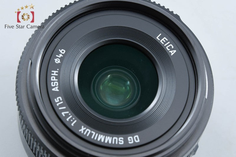 Panasonic LEICA DG SUMMILUX 15mm f/1.7 ASPH. H-X015-K Black