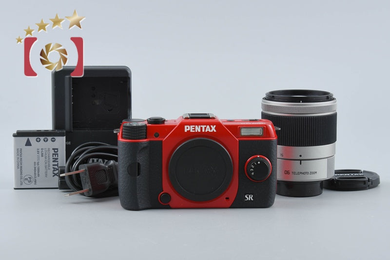 "Shutter count 256" PENTAX Q10 Red 12.4 MP Digital Camera 15-45 Lens
