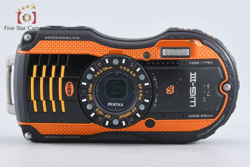 "Count 2,287" Ricoh Pentax WG-3 Orange 16.0 MP Waterproof Action Camera