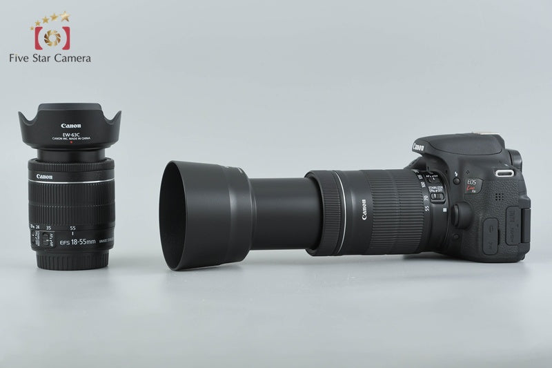 Canon EOS Kiss X8i / Rebel T6i / 750D 24.2 MP DSLR EF-S 18-55 55-250 Lenses