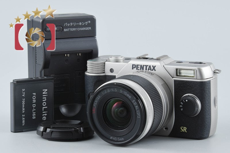 Shutter count 2,581 PENTAX Q7 Silver 12.4 MP Digital Camera 5-15 Lens from Japan